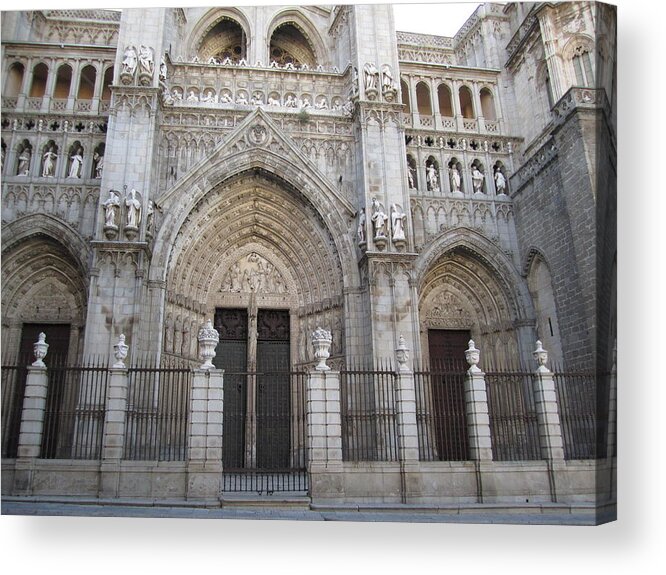 Toledo Acrylic Print featuring the photograph Toledo Cathedral Face to Face by John Shiron