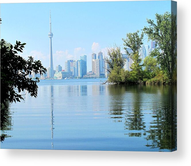 Toronto Acrylic Print featuring the photograph Toronto From The Islands Park by Ian MacDonald