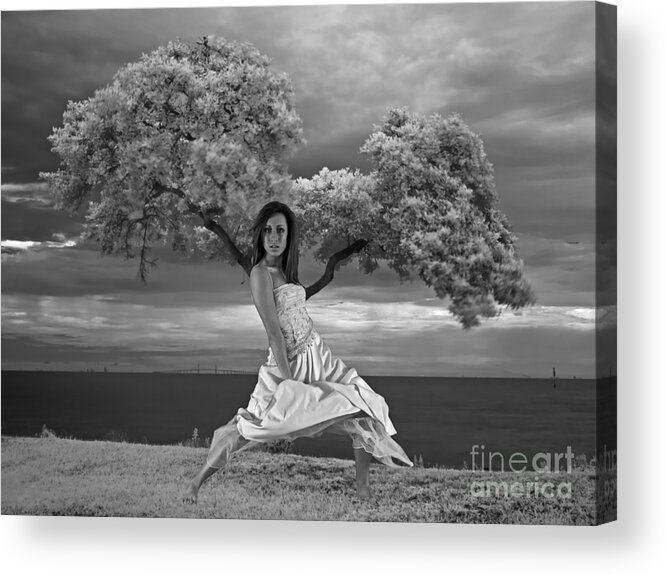 Girl Acrylic Print featuring the photograph Tree Girl 1209040 by Rolf Bertram