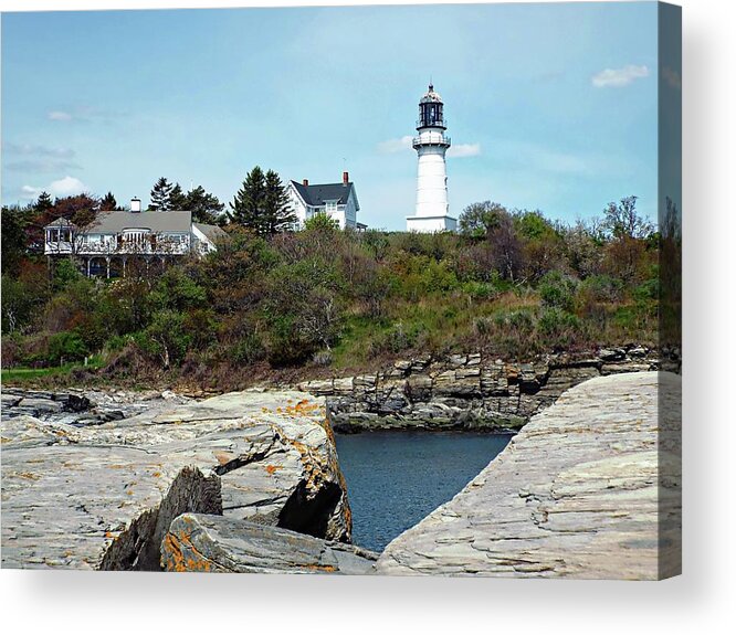 United States Acrylic Print featuring the photograph Two Lights - Maine by Joseph Hendrix