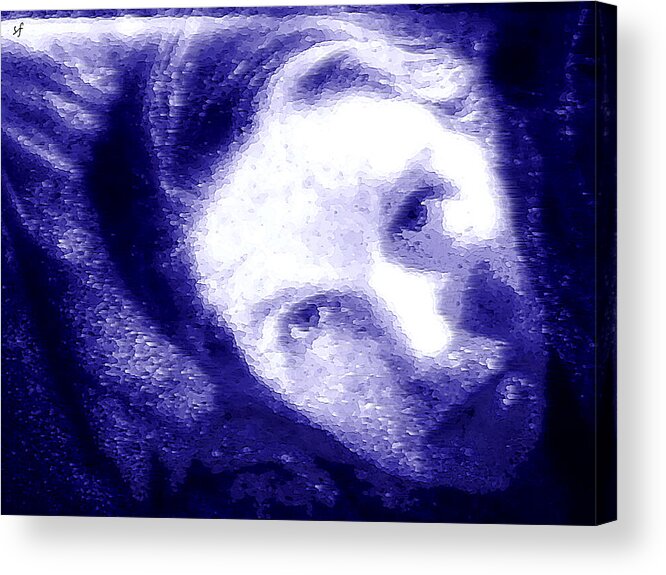 Purple Acrylic Print featuring the mixed media Ultra Violet Selfie by Shelli Fitzpatrick