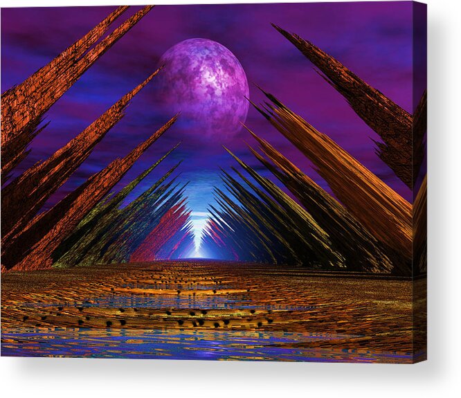 Moon Acrylic Print featuring the photograph Ulvio Night by Mark Blauhoefer