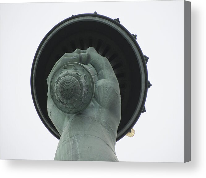 American Acrylic Print featuring the photograph Underside of Liberty Torch by Erik Burg