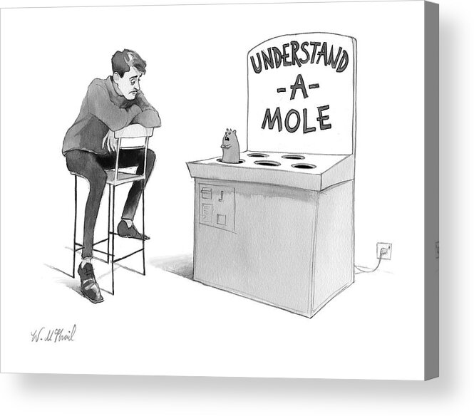 Understand-a-mole Acrylic Print featuring the drawing Understand-A-Mole by Will McPhail