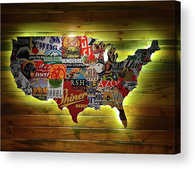 United States Wall Art Acrylic Print featuring the photograph United States Wall Art by Denise Mazzocco