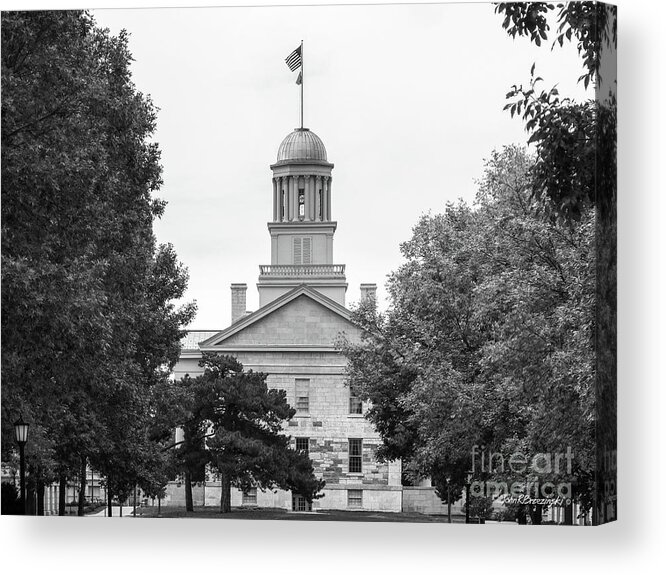 Aau Acrylic Print featuring the photograph University of Iowa Old Capital by University Icons
