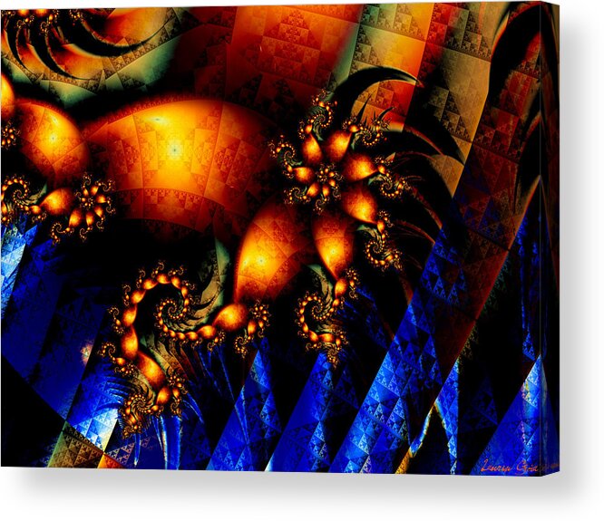 Up Acrylic Print featuring the digital art Up the Volume by Lauren Goia