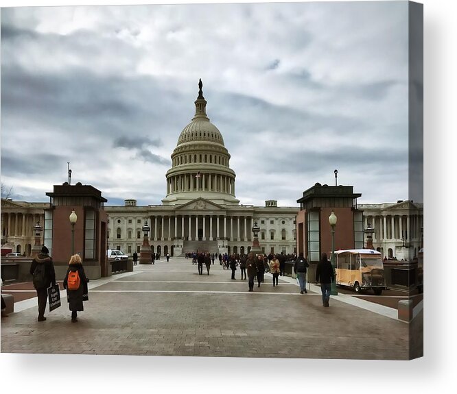 Capitol Acrylic Print featuring the photograph U.S. Capitol Building by Chris Montcalmo