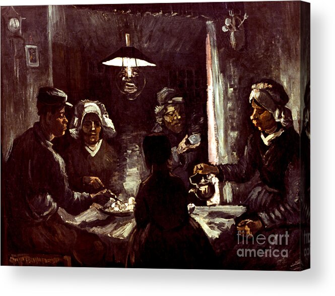 1885 Acrylic Print featuring the photograph Van Gogh: Meal, 1885 by Granger