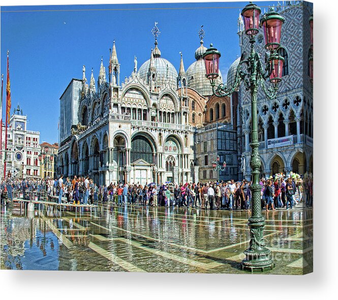 Venice Saint Marko Basilica Acrylic Print featuring the photograph Venice San Marco by Maria Rabinky