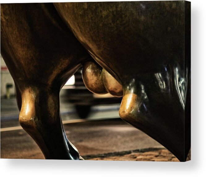 Wall Street Acrylic Print featuring the photograph Wall Street by the Balls by Rona Black