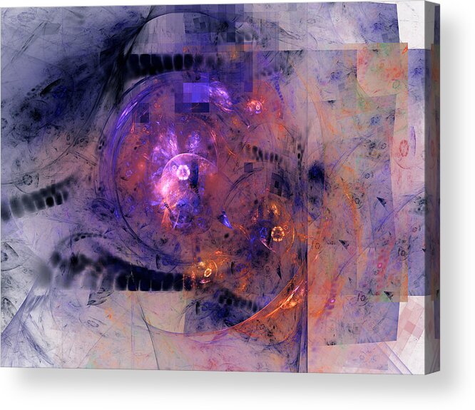 Art Acrylic Print featuring the digital art Watching Jupiter and Mars by Jeff Iverson