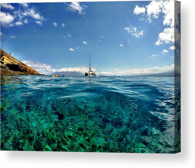 Maui Acrylic Print featuring the photograph Water Shot by Michael Albright