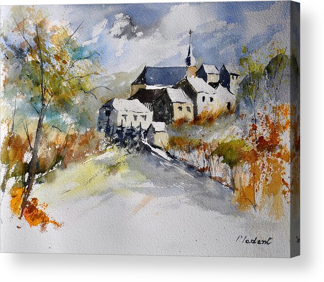Landscape Acrylic Print featuring the painting Watercolor 015022 by Pol Ledent