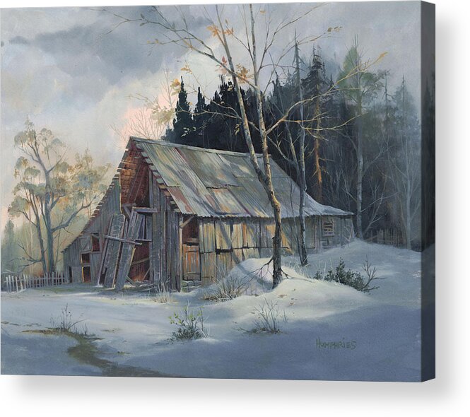 Michael Humphries Acrylic Print featuring the painting Weathered Sunrise by Michael Humphries