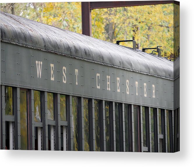 Richard Reeve Acrylic Print featuring the photograph West Chester Railroad - Passenger Car by Richard Reeve