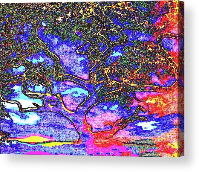 Nature Acrylic Print featuring the digital art Whatwoods Tree by Bruce IORIO