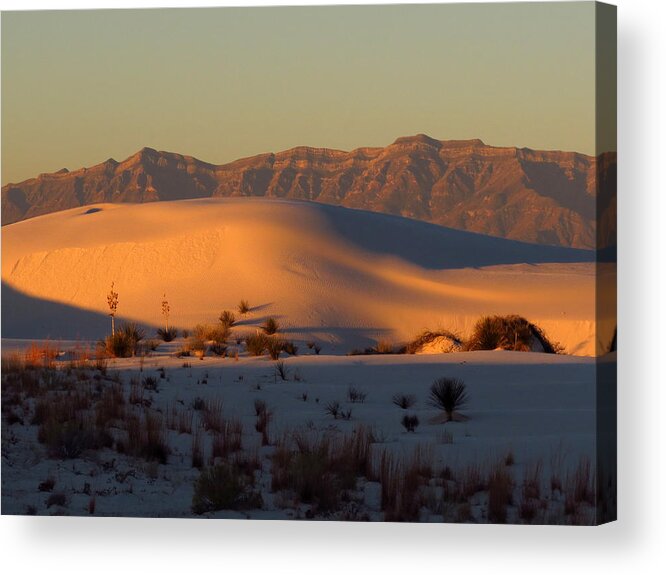 White Sands National Monument Acrylic Print featuring the photograph White Sands Dawn #40 by Cindy McIntyre