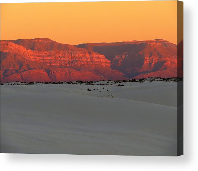 Sacramento Mountains Acrylic Print featuring the photograph White Sands Evening #40 by Cindy McIntyre