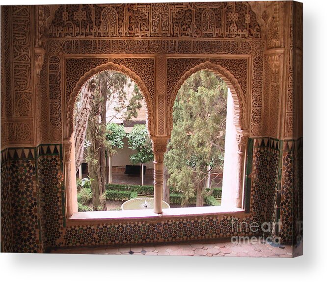 Window Acrylic Print featuring the photograph Window in La Alhambra by Thomas Marchessault