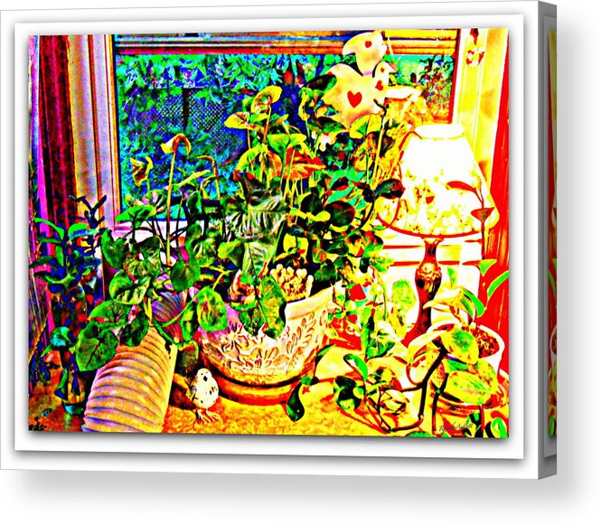  Acrylic Print featuring the photograph Window Plant by YoMamaBird Rhonda
