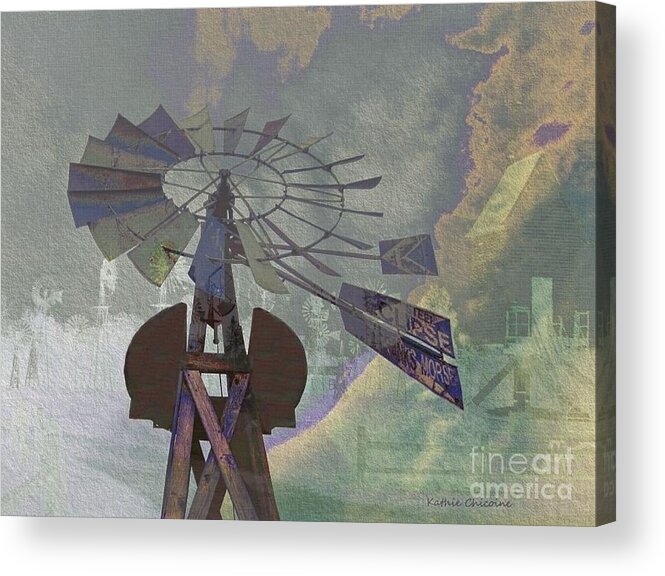 Windmills Acrylic Print featuring the photograph Ghosts from the Past by Kathie Chicoine