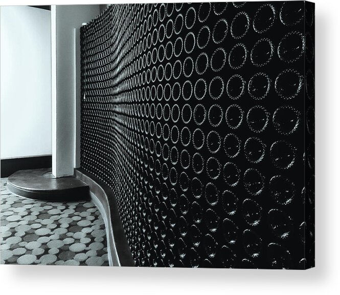 Nature Acrylic Print featuring the photograph Wine Bottles Wall by Jonathan Nguyen