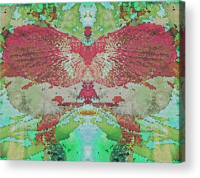 Texture Acrylic Print featuring the digital art Winged 12 by Lynda Lehmann