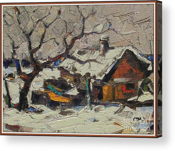 Impressionism Acrylic Print featuring the painting winter pattern WP1 by Pemaro
