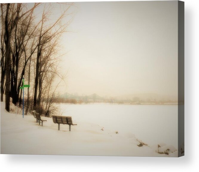 Winter Acrylic Print featuring the photograph Winter View over Montreal by Cristina Stefan