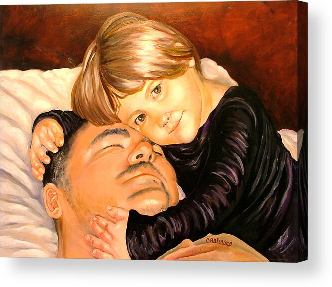 Child Acrylic Print featuring the painting With These Hands--Love by Carol Allen Anfinsen