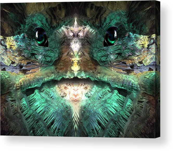 Wood Acrylic Print featuring the digital art Woody 125 by Rick Mosher