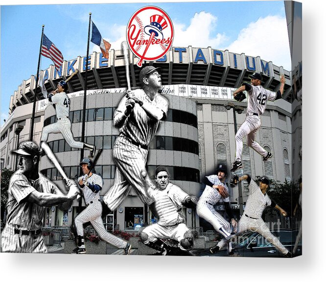Yankees Acrylic Print featuring the digital art Yankee Magic by Christopher Finnicum