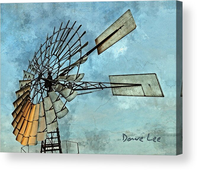 Windmill Acrylic Print featuring the mixed media You're So Vane by Dave Lee