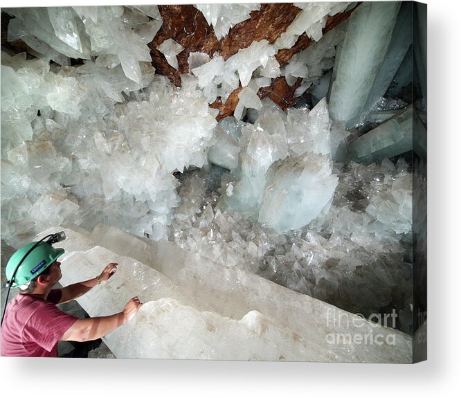 North American Acrylic Print featuring the photograph Cave Of Crystals #1 by Javier Trueba/msf/science Photo Library