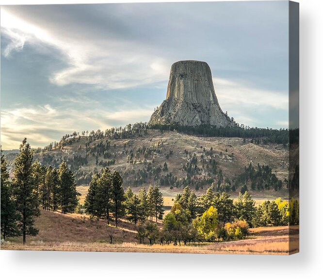 Devils Tower Acrylic Print featuring the photograph Devils Tower #1 by Kevin Schwalbe