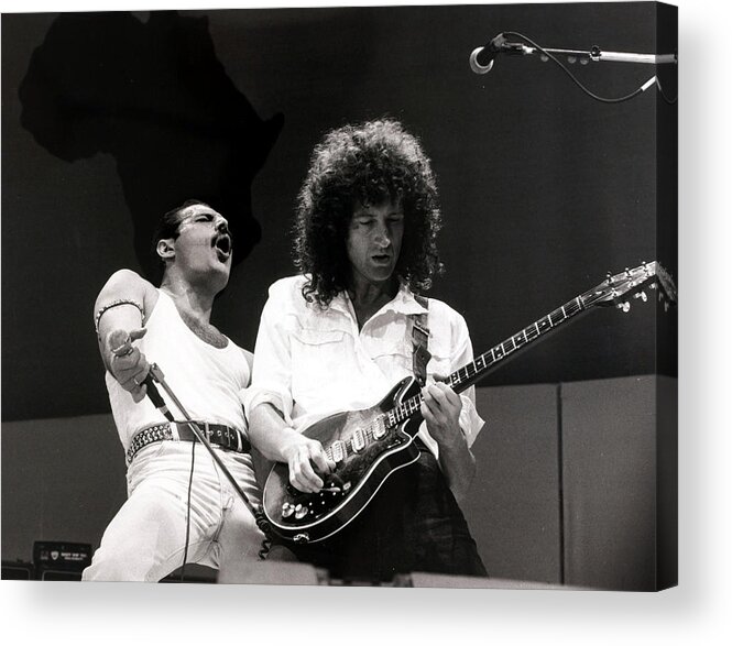 Singer Acrylic Print featuring the photograph Entertainmentmusic. Live Aid Concert #1 by Popperfoto