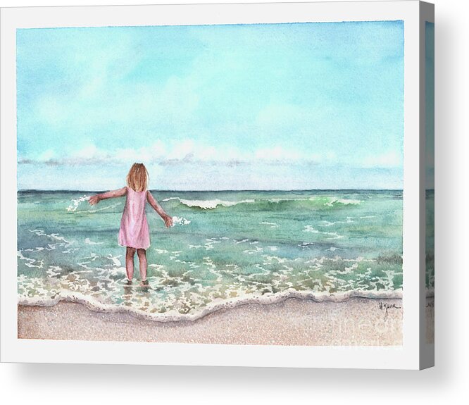 Little Girl Acrylic Print featuring the painting Joy by Hilda Wagner