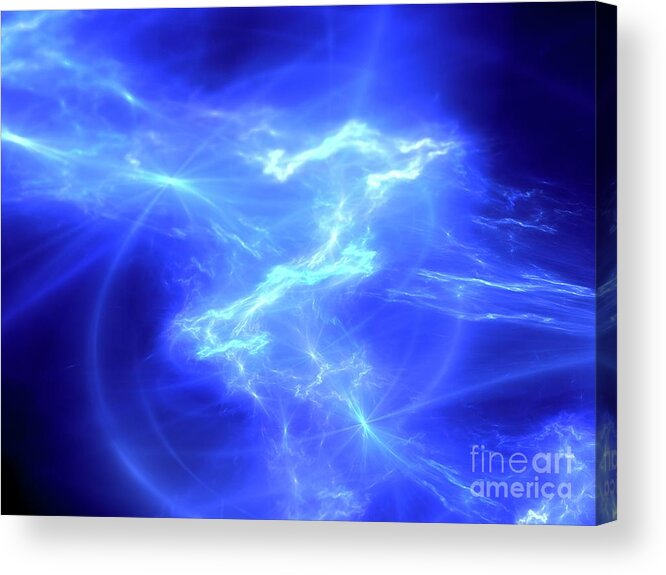 Blue Acrylic Print featuring the photograph Plasma #10 by Sakkmesterke/science Photo Library
