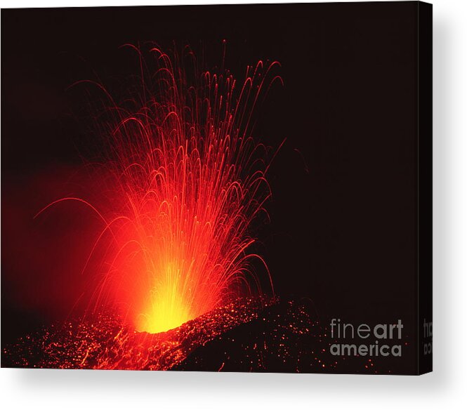 Mount Etna Acrylic Print featuring the photograph Mount Etna Volcano Erupting #12 by Jeremy Bishop/science Photo Library