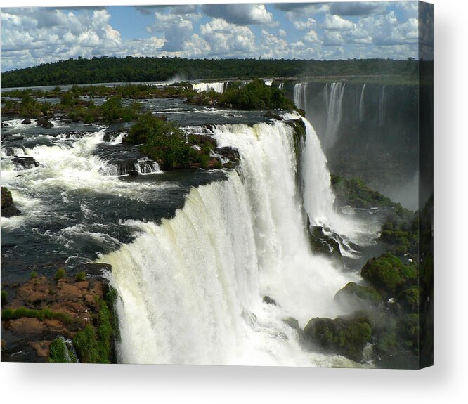 South America Acrylic Print featuring the photograph Argentina Brazil Iguasu Falls Devils #2 by Photo, David Curtis