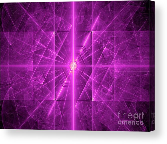 Abstract Acrylic Print featuring the photograph Laser Beams #2 by Sakkmesterke/science Photo Library