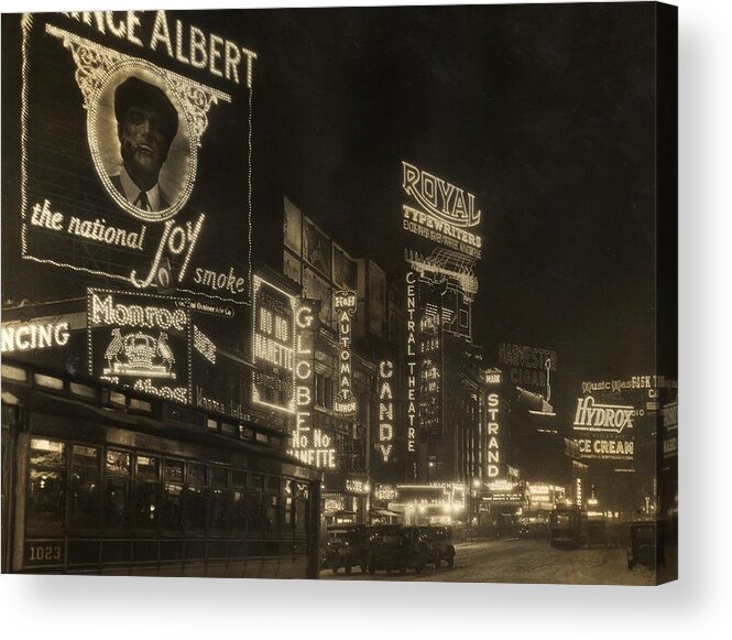 Car Acrylic Print featuring the photograph Times Square #3 by Edwin Levick