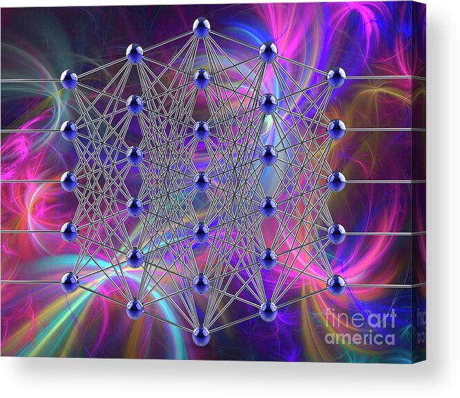 Ai Acrylic Print featuring the photograph Artificial Neural Network #4 by Laguna Design/science Photo Library