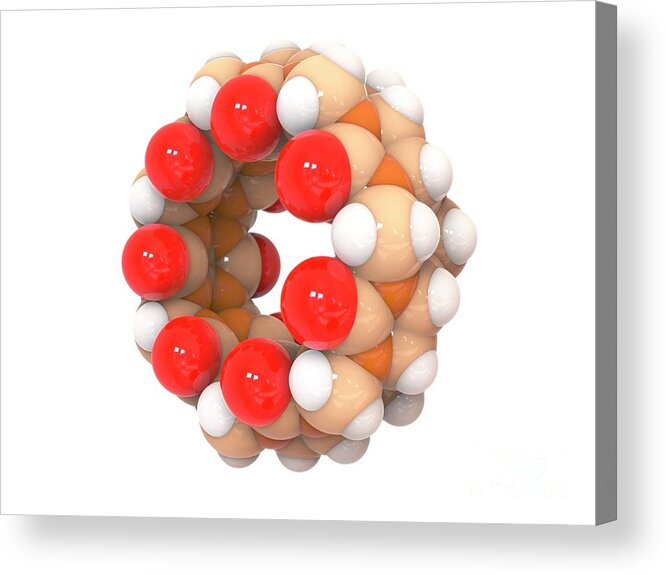 Chelating Agent Acrylic Print featuring the photograph Cucurbituril Cyclic Macromolecule #4 by Ramon Andrade 3dciencia/science Photo Library