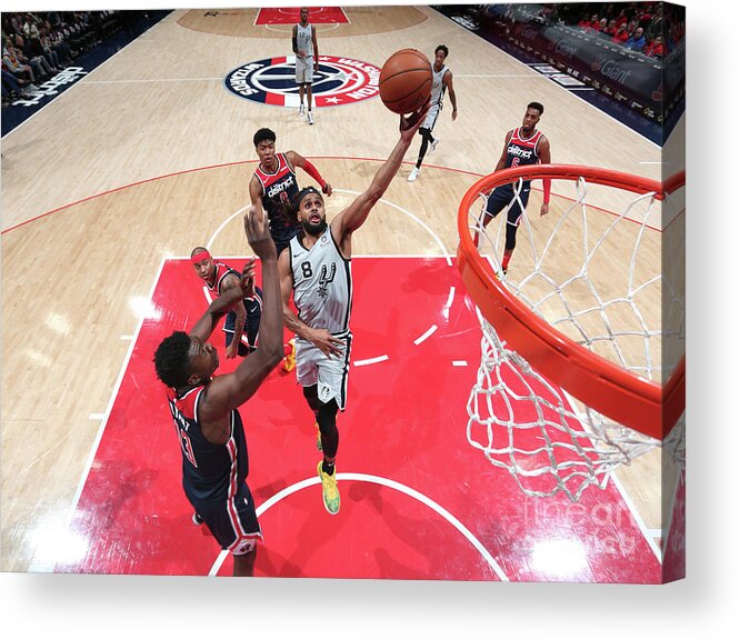 Patty Mills Acrylic Print featuring the photograph San Antonio Spurs V Washington Wizards #5 by Ned Dishman