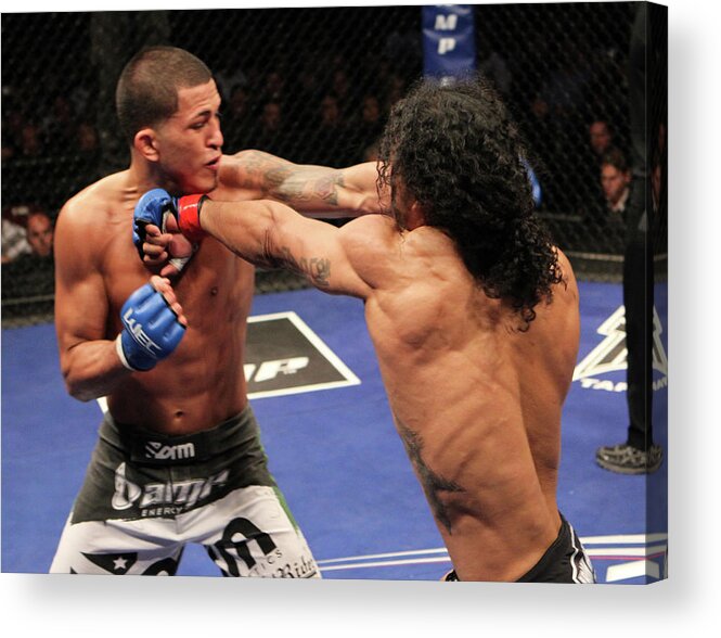 Punching Acrylic Print featuring the photograph Wec 53 Henderson Vs. Pettis #7 by Josh Hedges/zuffa Llc