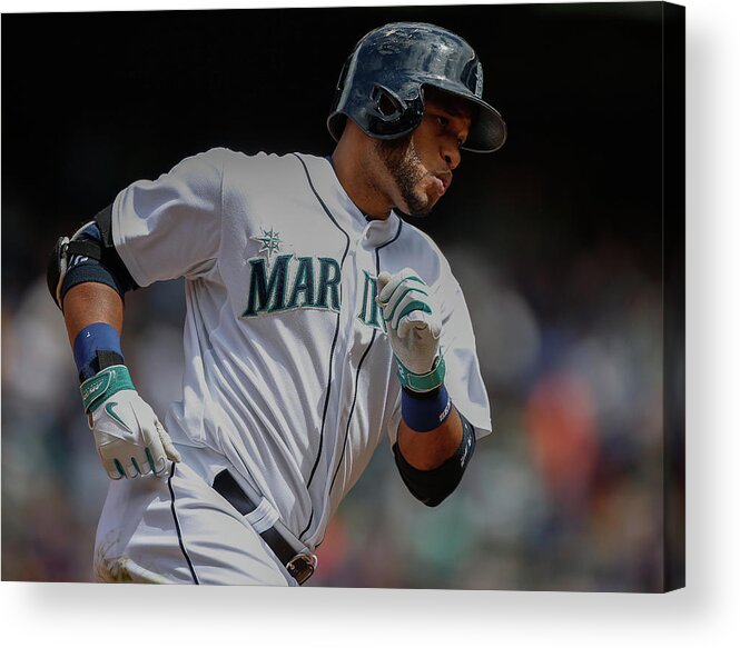 American League Baseball Acrylic Print featuring the photograph Cleveland Indians V Seattle Mariners by Otto Greule Jr