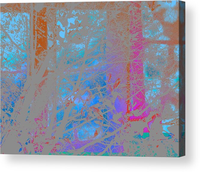 Blue Acrylic Print featuring the photograph Abstract Landscape Blue Sky by Itsonlythemoon