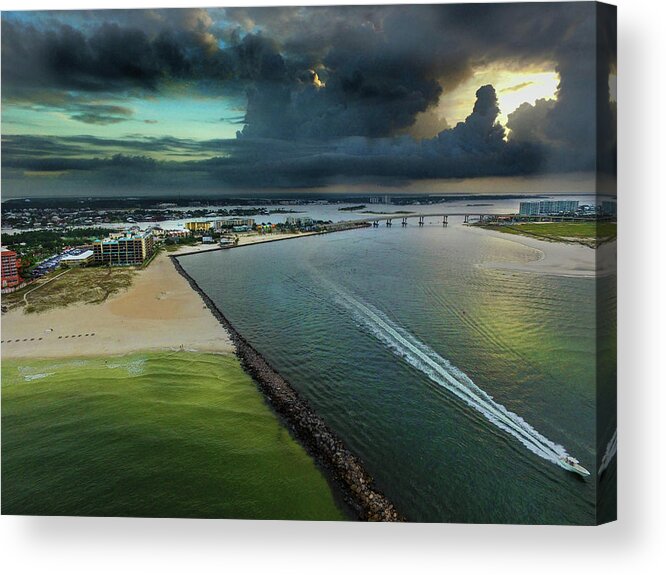 Alabama Acrylic Print featuring the photograph Ahead of the Storms at Perdido Pass by Michael Thomas